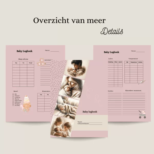 Baby logboek, newborn, planner, voeding schema