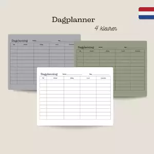 Dagplanner digitaal, planner, printbaar, PDF invulbaar