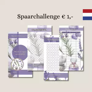 Spaar challenge kaarten - Jouw weg naar doelgericht sparen, spaarkaarten, zipper map,