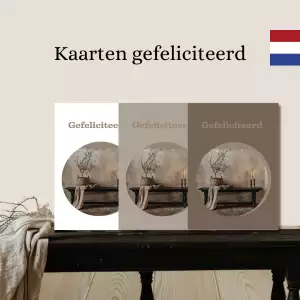 Gefeliciteerd kaart - Landelijke stijl home decoratie, kaarten, fotokaart