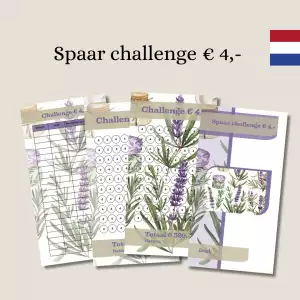 Spaarchallenge kaarten - Sparen voor jouw doelen