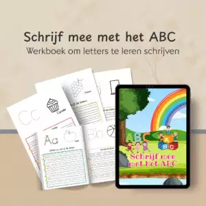 Alfabet leren schrijven, werkboek, peuter, kleuters